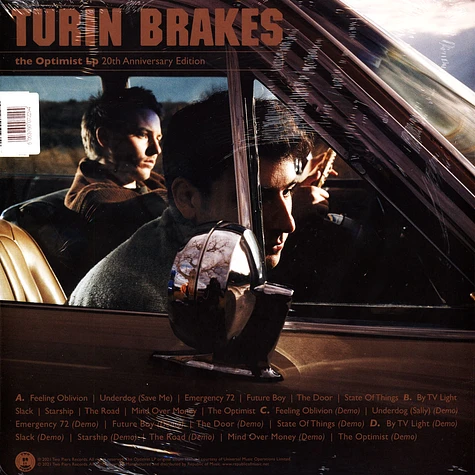 Turin Brakes - The Optimist LP 20th Anniversary Transparent Amber Vinyl Deluxe Edition