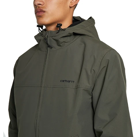 Carhartt WIP HOODED SAIL - Jas - cypress/black/olijfgroen 