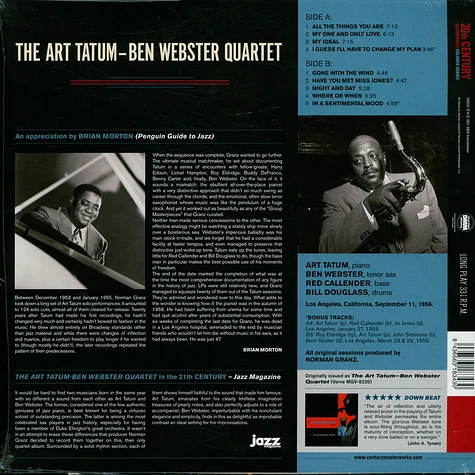Art Tatum & Ben Webster - Art Tatum & Ben Webster Quartet