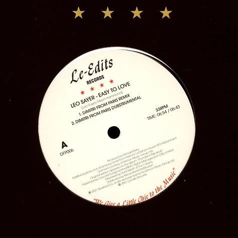 Leo Sayer & Average White Band - Easy To Love / Let's Go Round Again Dimitri From Paris Remixes