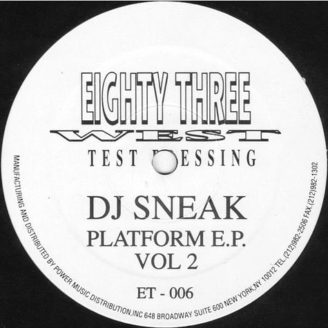 DJ Sneak - Platform E.P. Vol 2