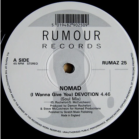 Nomad - (I Wanna Give You) Devotion (The Remixes)