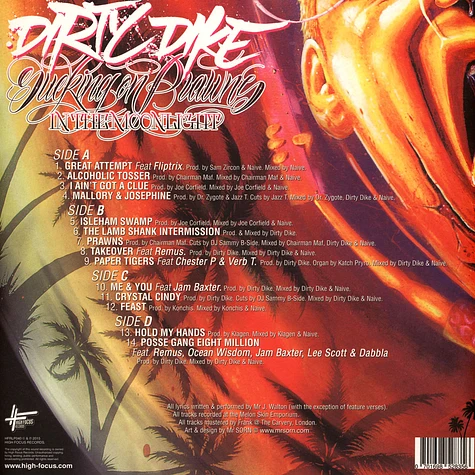 Dirty Dike - Sucking On Prawns In The Moonlight Orange Vinyl Edition