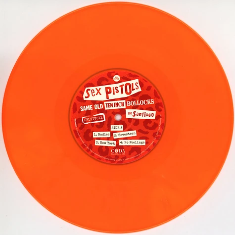 The Sex Pistols - Same Old Ten Inch Bollocks In Santiago Orange Vinyl Edition