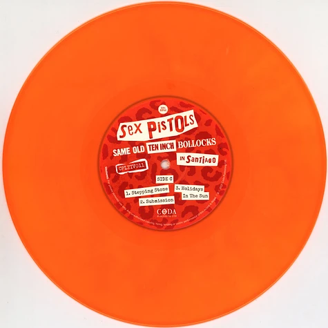 The Sex Pistols - Same Old Ten Inch Bollocks In Santiago Orange Vinyl Edition