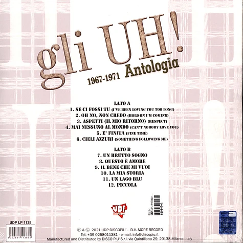 Gli Uh! - 1967-1971 Antologia Blue Transparent Record Store Day 2021 Edition