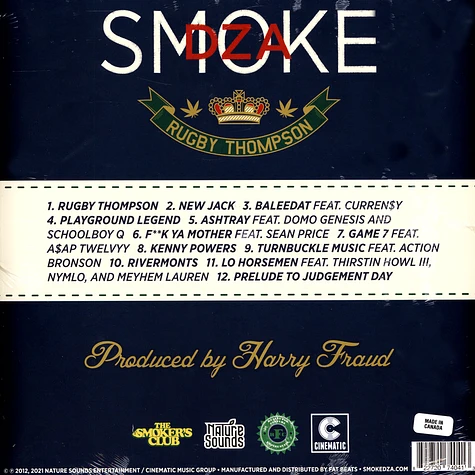 Smoke DZA - Rugby Thompson Record Store Day 2021 Edition