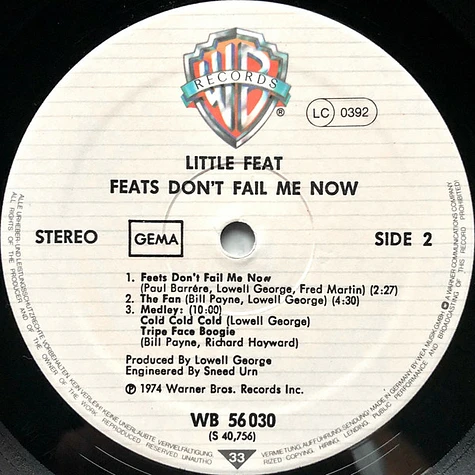 Little Feat - Feats Don't Fail Me Now