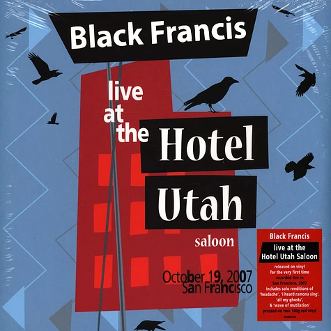 Black Francis - Live At The Hotel Utah Saloon Red Vinyl Edition