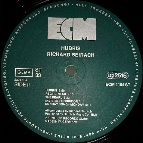 Richard Beirach - Hubris