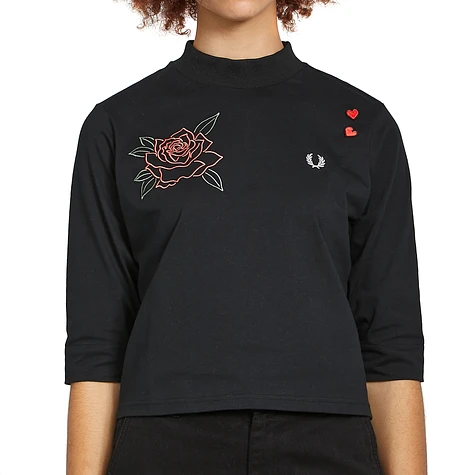 Fred Perry x Amy Winehouse Foundation - Embroidered High Neck T-Shirt