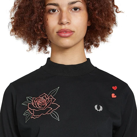 Fred Perry x Amy Winehouse Foundation - Embroidered High Neck T-Shirt