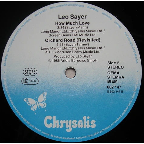 Leo Sayer - Unchained Melody
