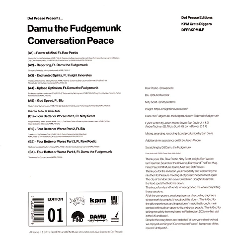 Damu The Fudgemunk - Conversation Peace Black Vinyl Edition