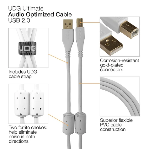 UDG - Ultimate Audio Cable USB 2.0 A-B Angled 1m