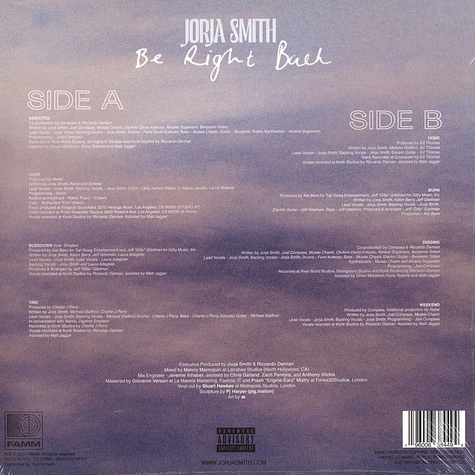 Jorja Smith - Be Right Back Red Vinyl Edition