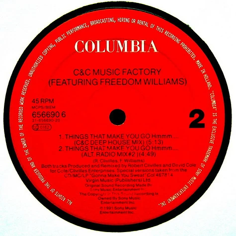 C + C Music Factory Featuring Freedom Williams - Things That Make You Go Hmmm...