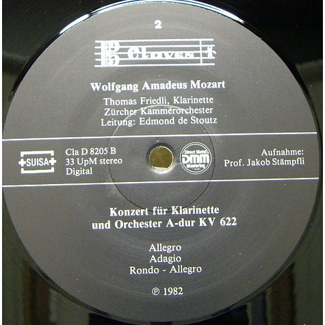 Wolfgang Amadeus Mozart, Klaus Thunemann, Thomas Friedli, Edmond De Stoutz, Zürcher Kammerorchester - Fagottkonzert B-dur, KV 191 / Klarinettenkonzert A-dur, KV 622