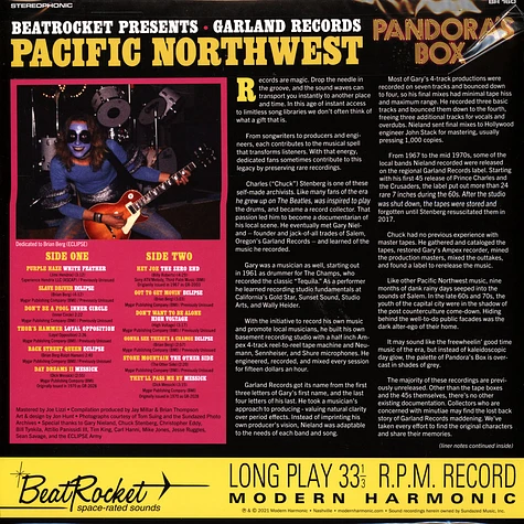 Garland Records - Pacific Northwest Pandora's Box Blue Vinyl Edition