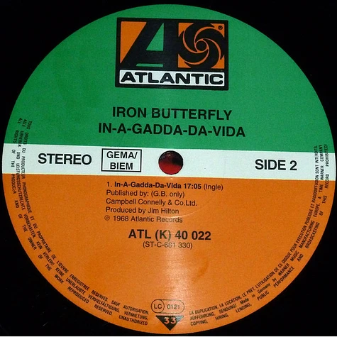 Iron Butterfly - In-A-Gadda-Da-Vida