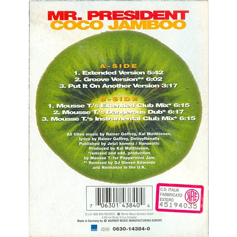 Mr. President - Coco Jamboo