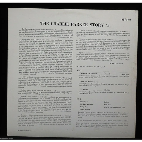 Charlie Parker - The Charlie Parker Story #3