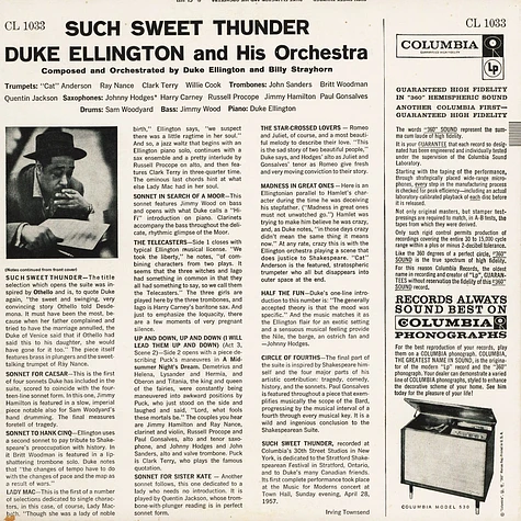 Duke Ellington And His Orchestra - Such Sweet Thunder