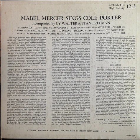 Mabel Mercer - Mabel Mercer Sings Cole Porter