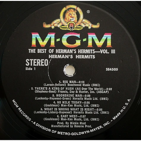 Herman's Hermits - The Best Of Herman's Hermits Volume III