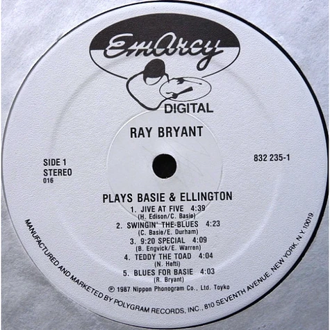 Ray Bryant - Ray Bryant Plays Basie & Ellington