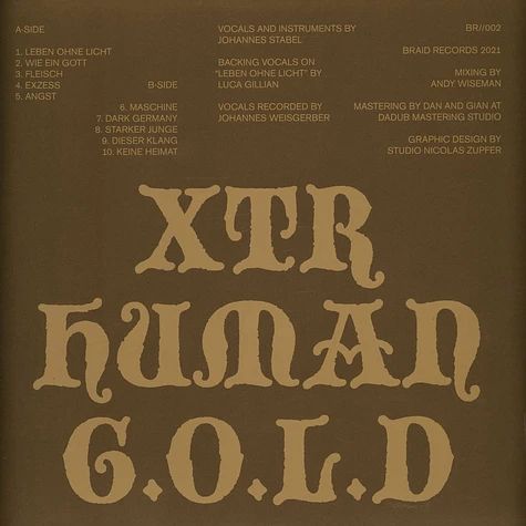 XTR Human - G.O.L.D Gold Vinyl Edition