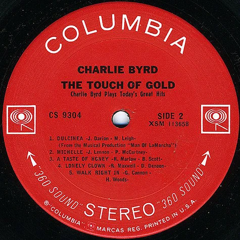 Charlie Byrd - The Touch Of Gold (Charlie Byrd Plays Today’s Great Hits)
