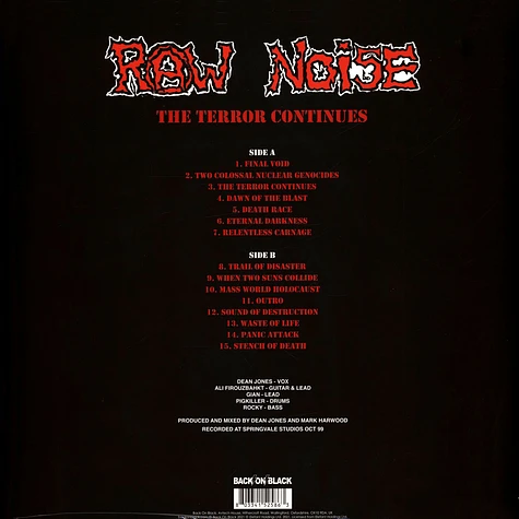 Raw Noise - The Terror Continues Red Vinyl Edition