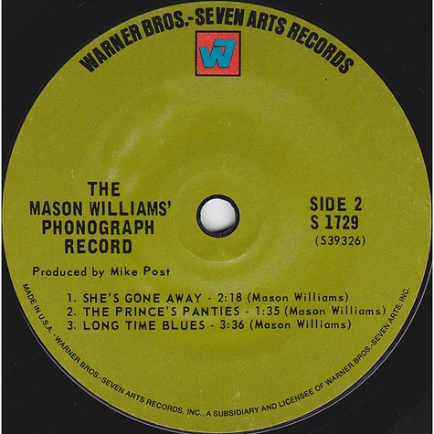 Mason Williams - The Mason Williams Phonograph Record