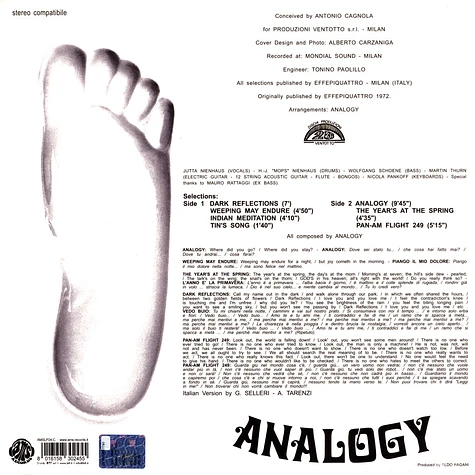 Analogy - Analogy Crystal Clear Vinyl Edition