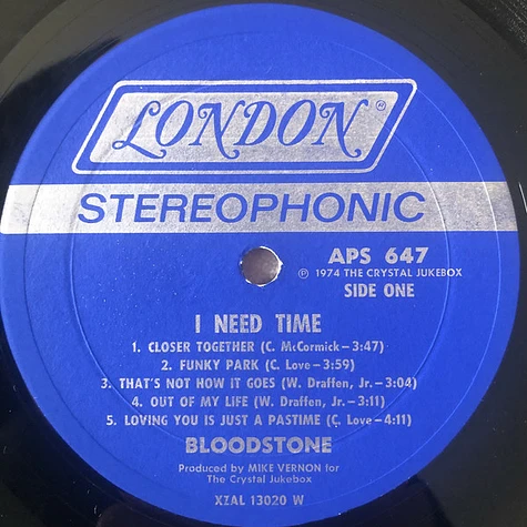 Bloodstone - I Need Time