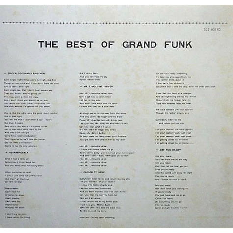 Grand Funk Railroad - The Best Of Grand Funk