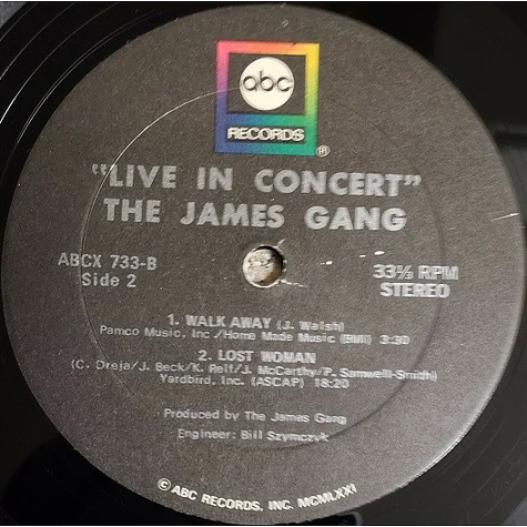 James Gang - Live In Concert