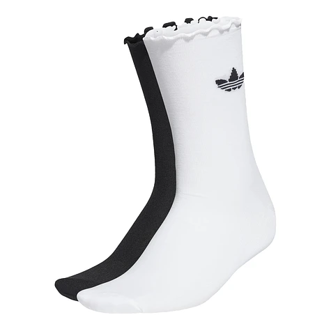 adidas - Semi Sheer Ruffle Crew Sock (Pack of 2) adidas - Semi Sheer Ruffle Crew Sock (Pack of 2)