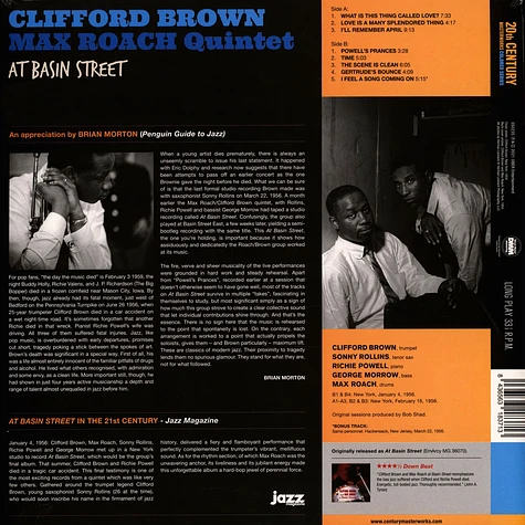 Clifford Brown - Max Roach Quintet - At Basin Street