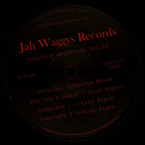 Nomadix & King Alpha, King Slpha / King Alpha - The Abyssinian, Dubplate 1 & 2 / The 7th Element, Dubplate 1 & 2