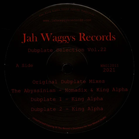 Nomadix & King Alpha, King Slpha / King Alpha - The Abyssinian, Dubplate 1 & 2 / The 7th Element, Dubplate 1 & 2