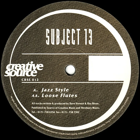 Subject 13 - Jazz Style / Loose Flutes