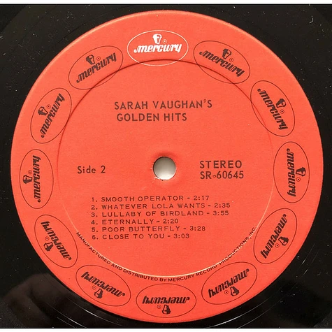 Sarah Vaughan - Sarah Vaughan's Golden Hits
