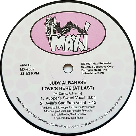 Judy Albanese - Love's Here (At Last)