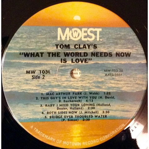 Tom Clay - What The World Needs Now Is Love