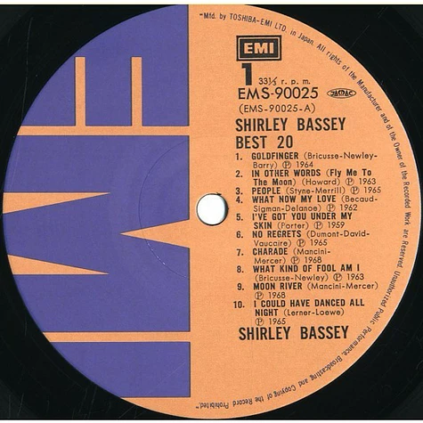 Shirley Bassey - Shirley Bassey Best 20