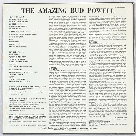 Bud Powell - The Amazing Bud Powell, Volume 1