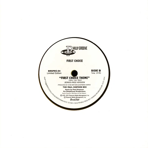 First Choice - First Choice Theme (Paul Simpson Remixes) Yellow Vinyl Edition