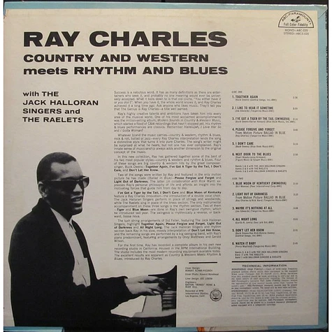 Ray Charles With The Jack Halloran Singers And Raelets - Country And Western Meets Rhythm And Blues